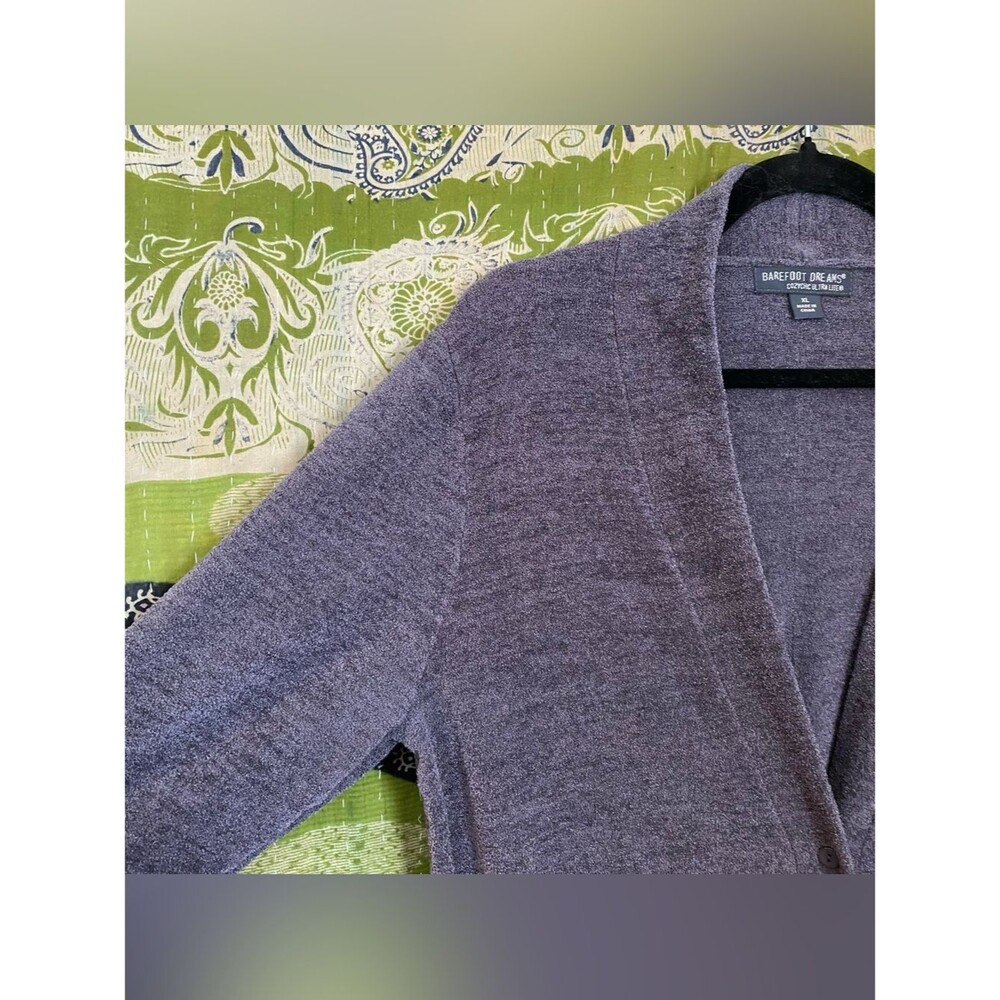 Barefoot Dreams Slate CozyChic Ultra Lite Knit Duster Cardigan Size Extra Large - Picture 8 of 16